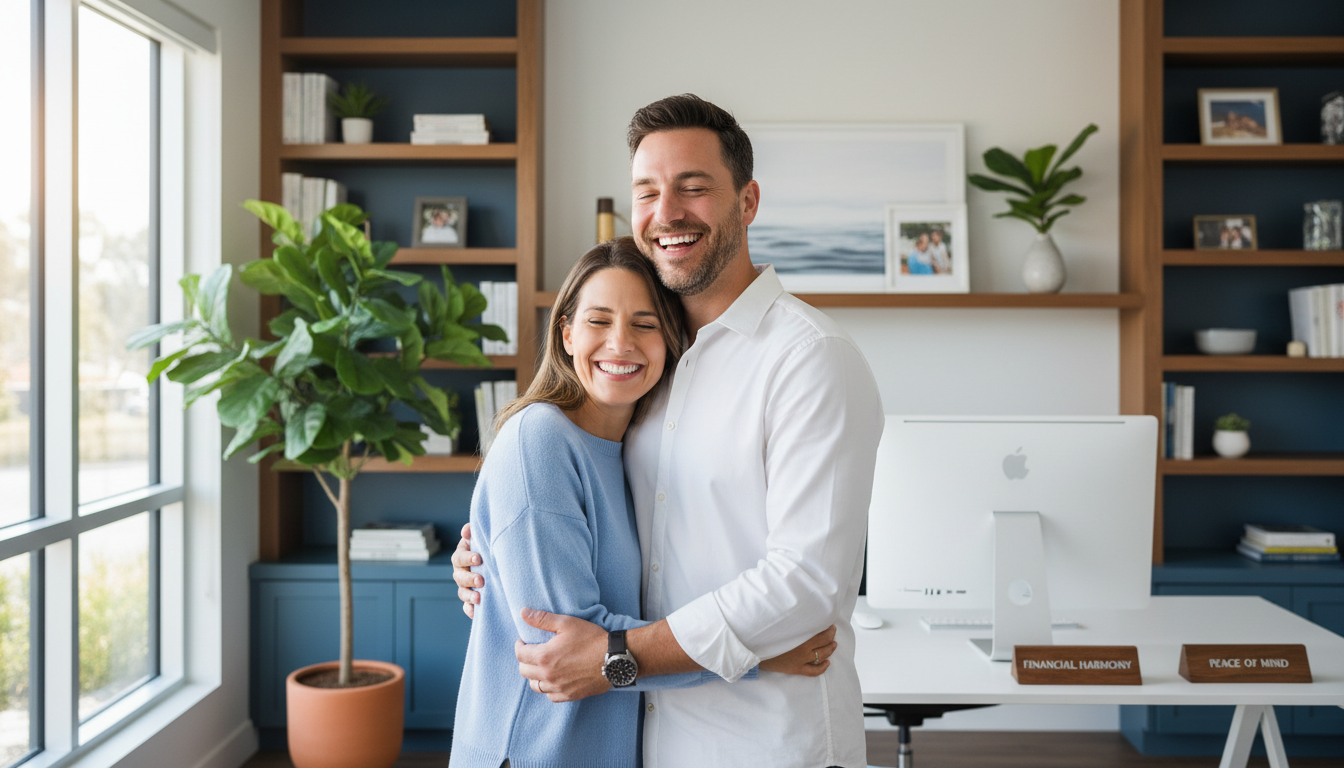 hugging couple